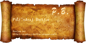 Páskuj Betta névjegykártya